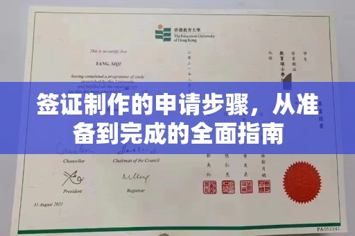 通山签证制作的申请步骤，从准备到完成的全面指南