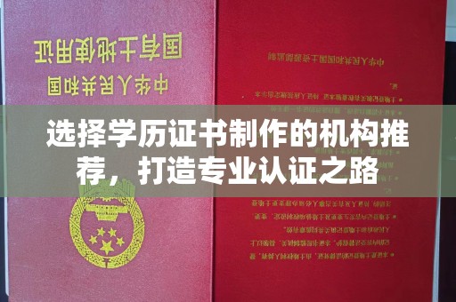 通山选择学历证书制作的机构推荐，打造专业认证之路
